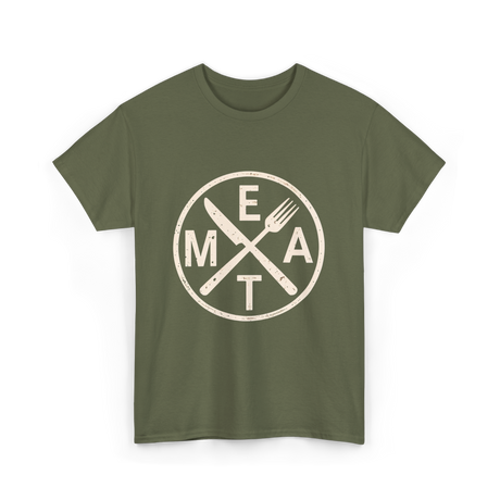 Eat Meat Carnivore Diet T-Shirt - Military Green