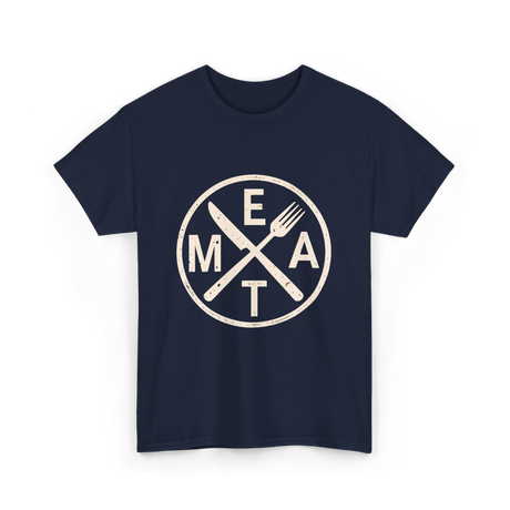 Eat Meat Carnivore Diet T-Shirt - Navy