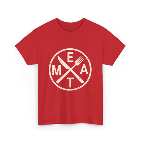 Eat Meat Carnivore Diet T-Shirt - Red