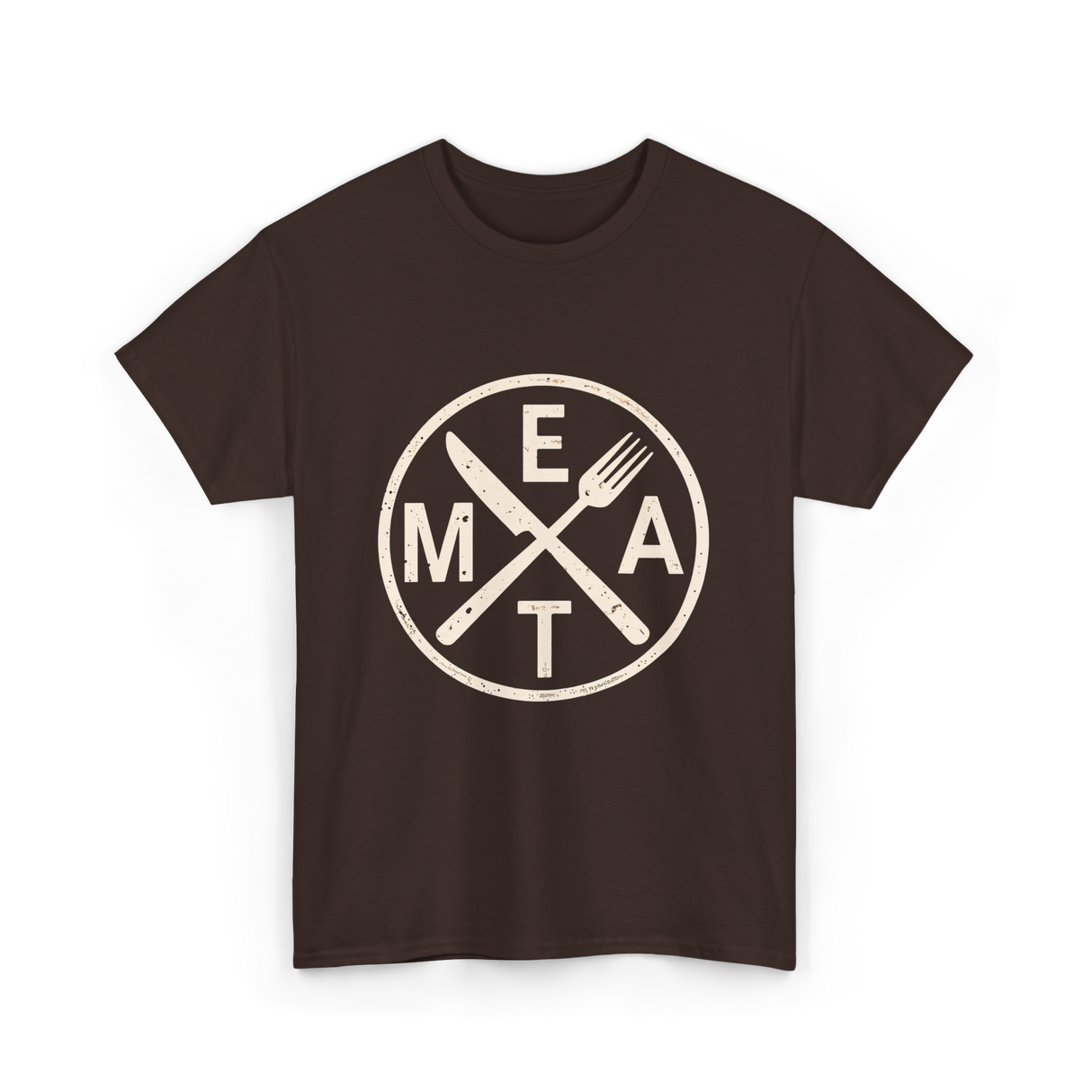 Eat Meat Carnivore Diet T-Shirt - Dark Chocolate