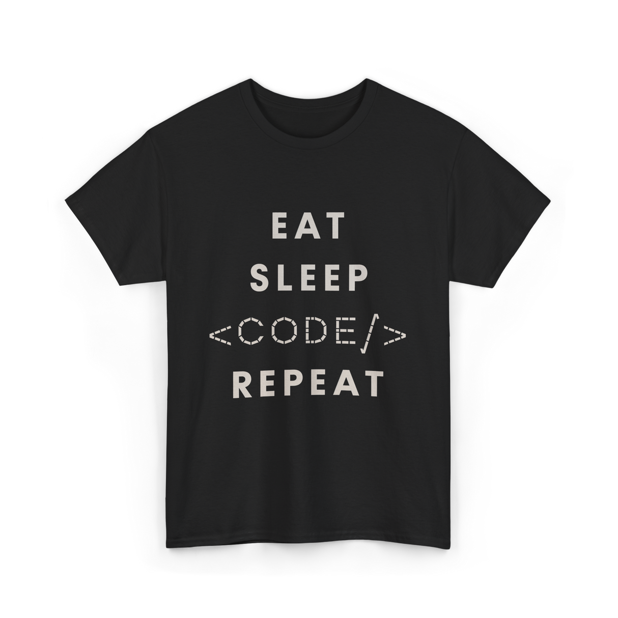 Eat Sleep Code Repeat Programming T-Shirt - Black