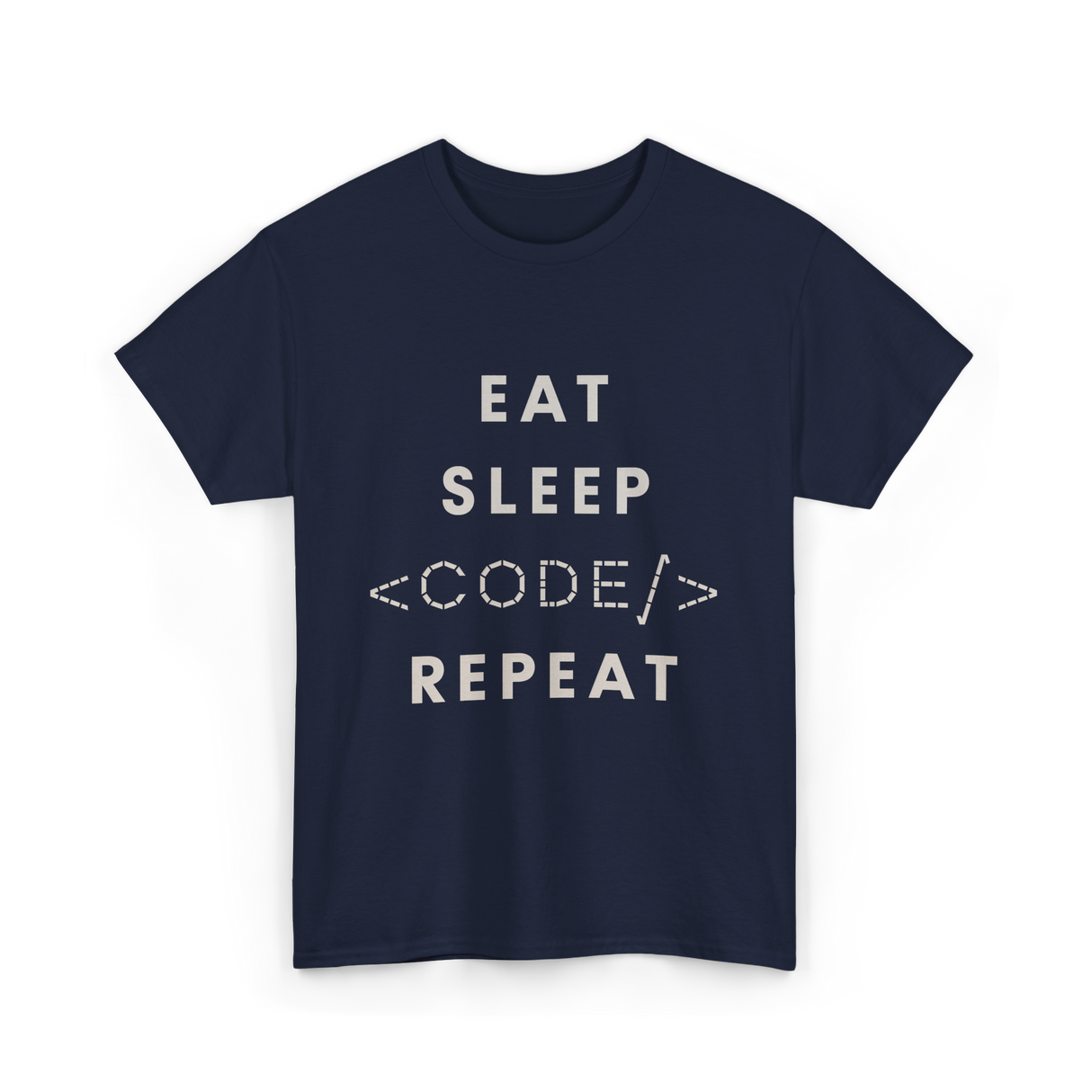 Eat Sleep Code Repeat Programming T-Shirt - Navy