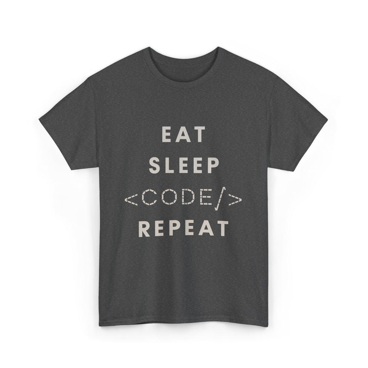 Eat Sleep Code Repeat Programming T-Shirt - Dark Heather