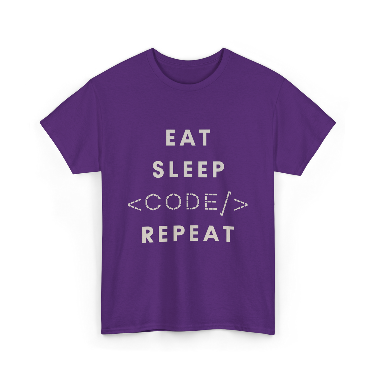 Eat Sleep Code Repeat Programming T-Shirt - Purple