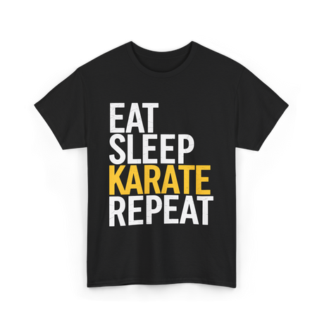 Eat Sleep Karate T-Shirt - Black