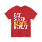 Eat Sleep Karate T-Shirt - Red