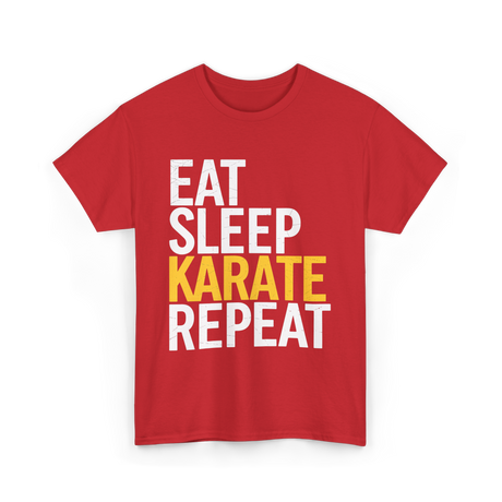 Eat Sleep Karate T-Shirt - Red