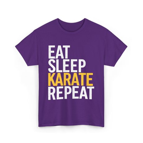 Eat Sleep Karate T-Shirt - Purple