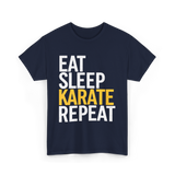 Eat Sleep Karate T-Shirt - Navy