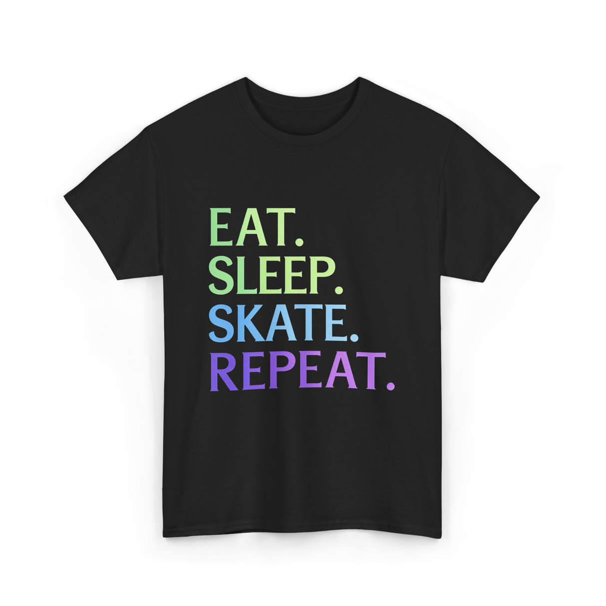 Eat Sleep Skate Repeat Skating T-Shirt - Black