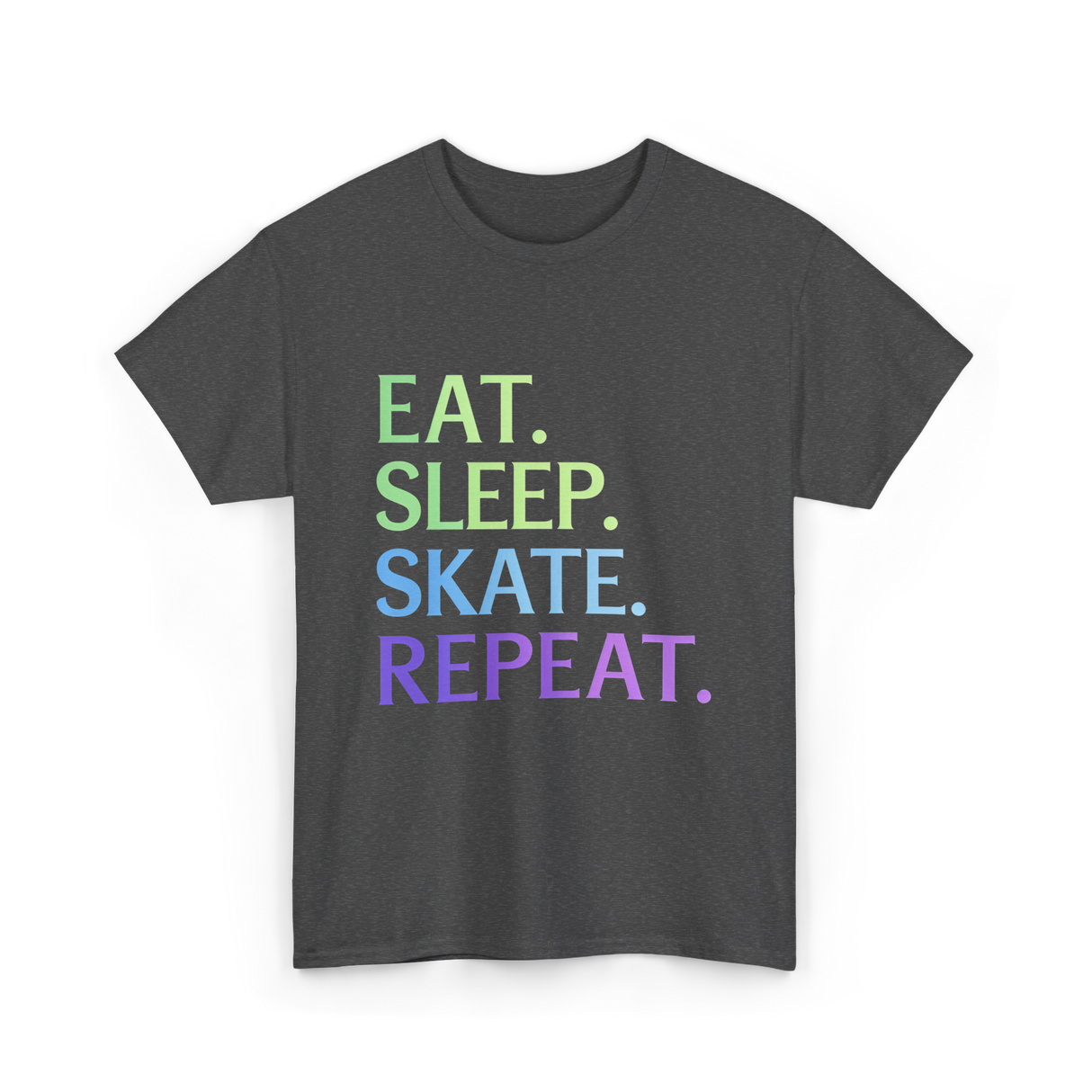 Eat Sleep Skate Repeat Skating T-Shirt - Dark Heather