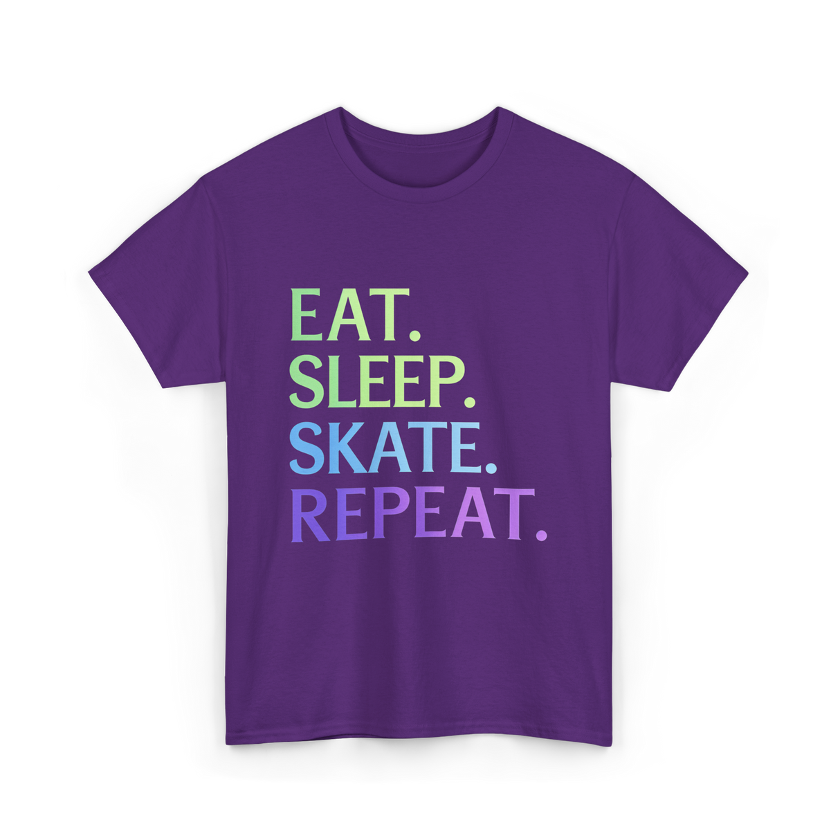 Eat Sleep Skate Repeat Skating T-Shirt - Purple