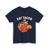 Eat Tacos Thanksgiving Turkey T-Shirt - Navy