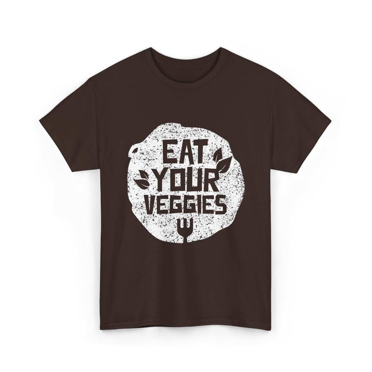 Eat Your Veggies Vegetables Gardening T-Shirt - Dark Chocolate