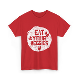 Eat Your Veggies Vegetables Gardening T-Shirt - Red