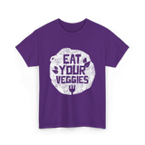 Eat Your Veggies Vegetables Gardening T-Shirt - Purple