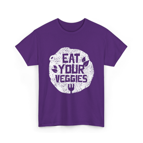 Eat Your Veggies Vegetables Gardening T-Shirt - Purple