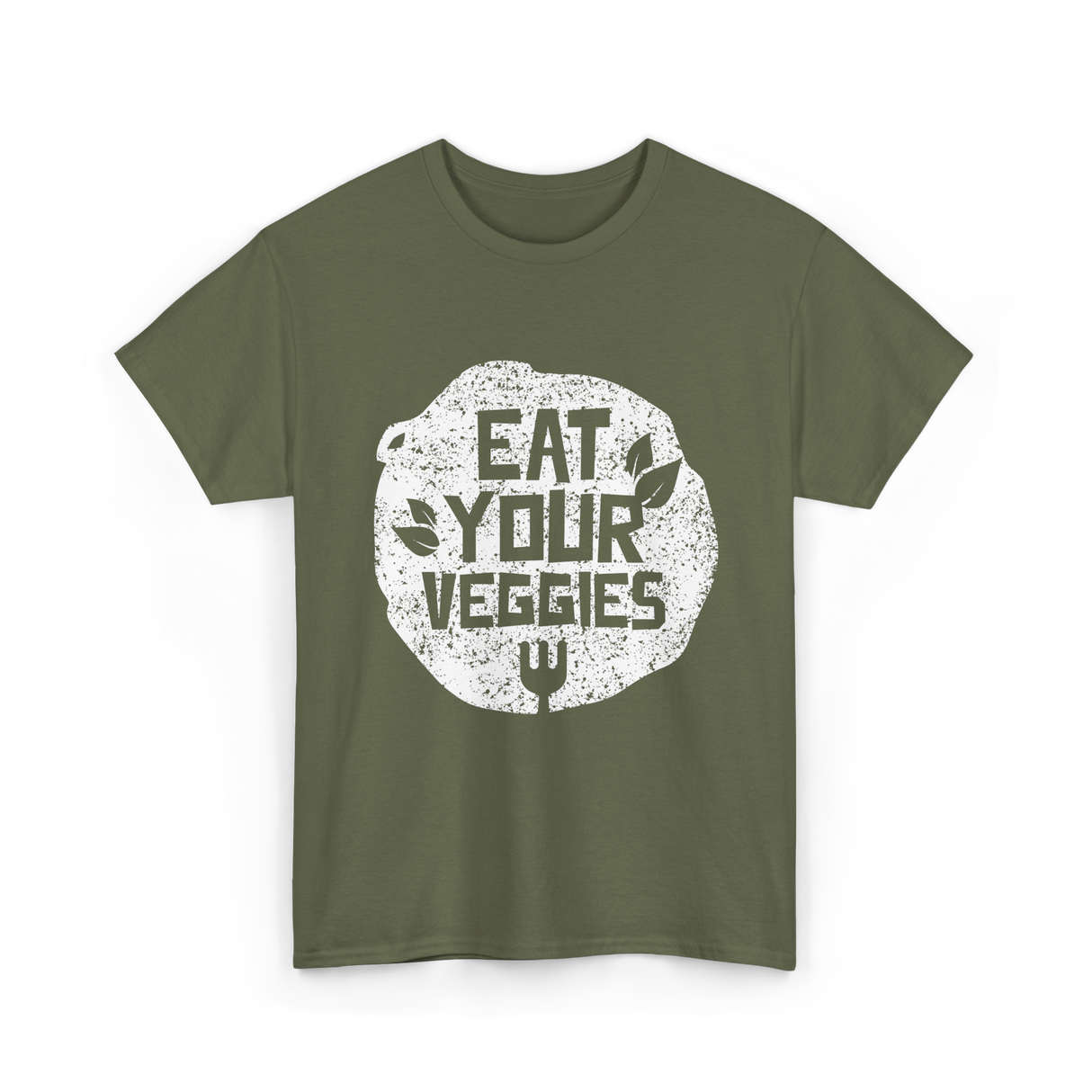 Eat Your Veggies Vegetables Gardening T-Shirt - Military Green