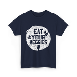 Eat Your Veggies Vegetables Gardening T-Shirt - Navy