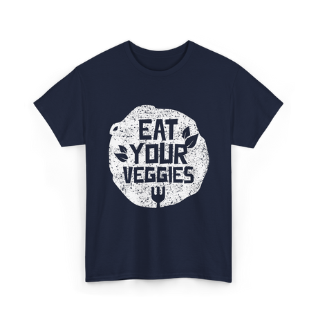 Eat Your Veggies Vegetables Gardening T-Shirt - Navy