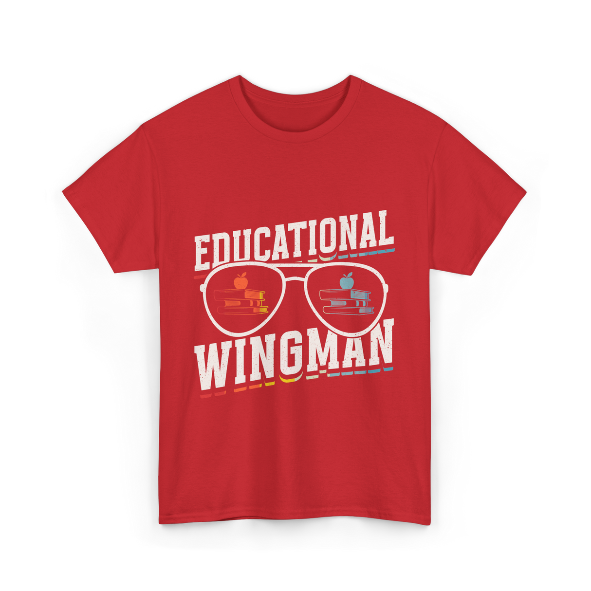 Educational Wingman Educator Teacher T-Shirt - Red