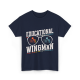 Educational Wingman Educator Teacher T-Shirt - Navy