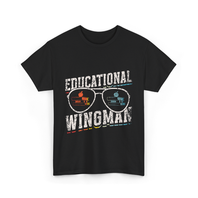 Educational Wingman Educator Teaching T-Shirt - Black