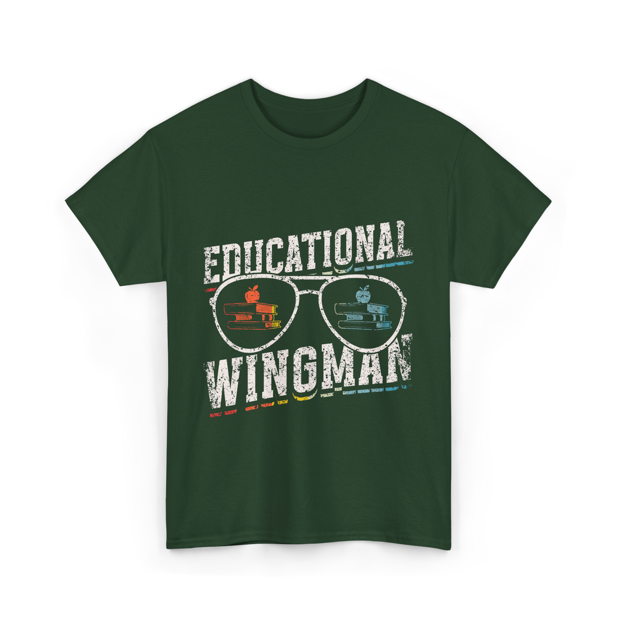 Educational Wingman Educator Teaching T-Shirt - Forest Green