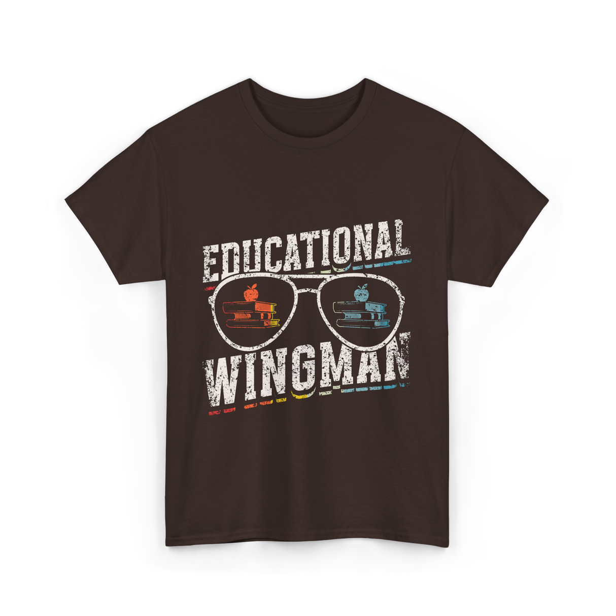 Educational Wingman Educator Teaching T-Shirt - Dark Chocolate