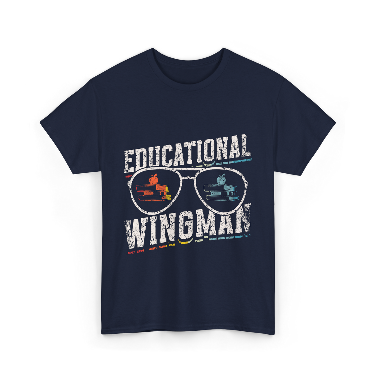 Educational Wingman Educator Teaching T-Shirt - Navy