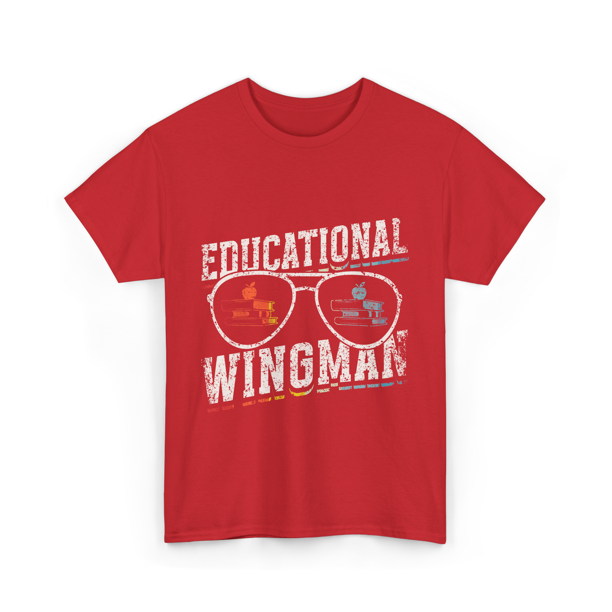 Educational Wingman Educator Teaching T-Shirt - Red