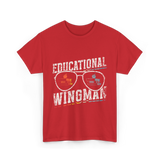 Educational Wingman Educator Teaching T-Shirt - Red