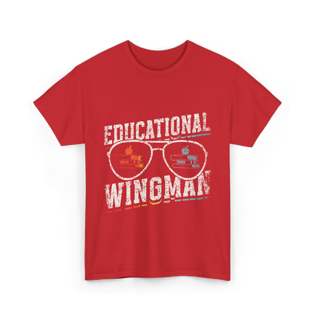 Educational Wingman Educator Teaching T-Shirt - Red