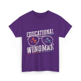 Educational Wingman Educator Teaching T-Shirt - Purple