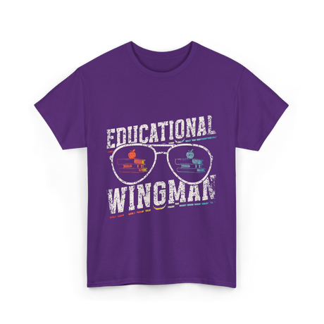 Educational Wingman Educator Teaching T-Shirt - Purple