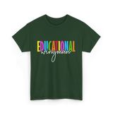 Educational Wingman Teacher Assistant T-Shirt - Forest Green