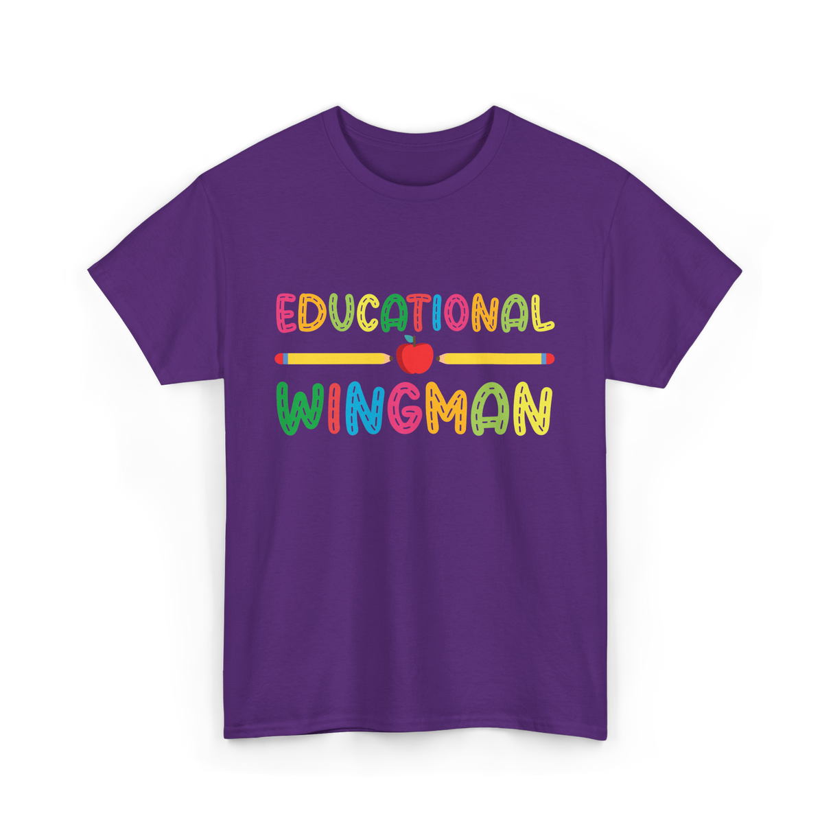 Educational Wingman Teacher Assistant T-Shirt - Purple