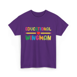 Educational Wingman Teacher Assistant T-Shirt - Purple