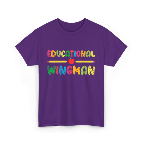 Educational Wingman Teacher Assistant T-Shirt - Purple