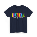 Educational Wingman Teacher Assistant T-Shirt - Navy