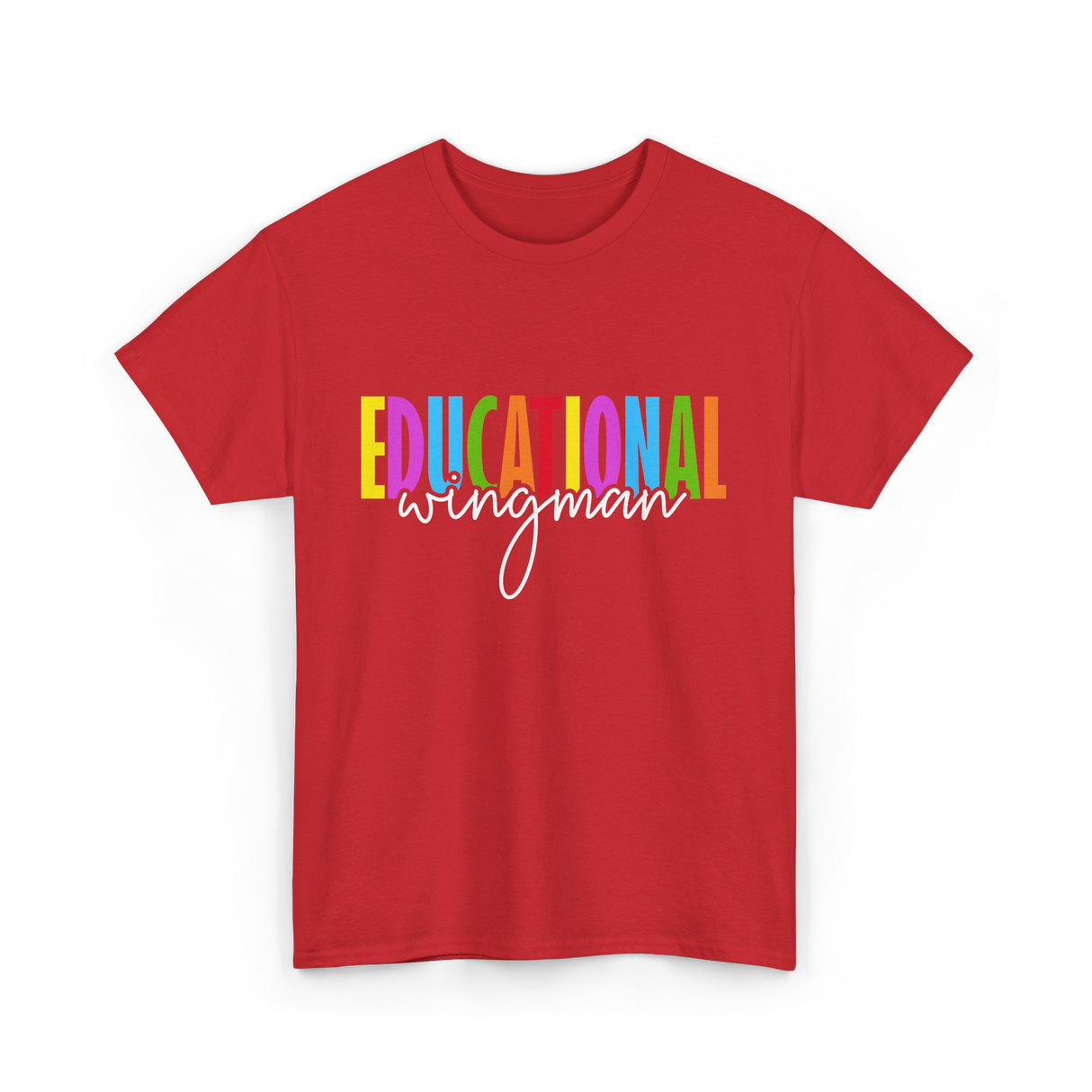 Educational Wingman Teacher Assistant T-Shirt - Red