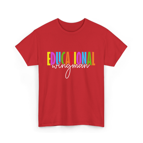 Educational Wingman Teacher Assistant T-Shirt - Red