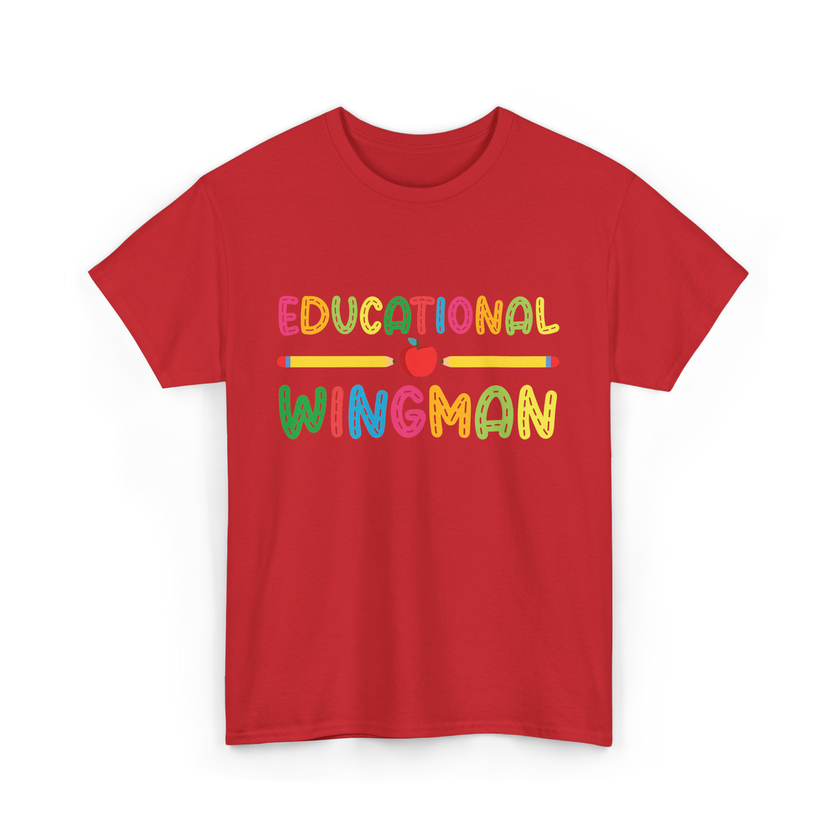 Educational Wingman Teacher Assistant T-Shirt - Red