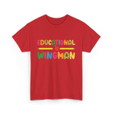 Educational Wingman Teacher Assistant T-Shirt - Red