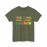 Educational Wingman Teacher Assistant T-Shirt - Military Green