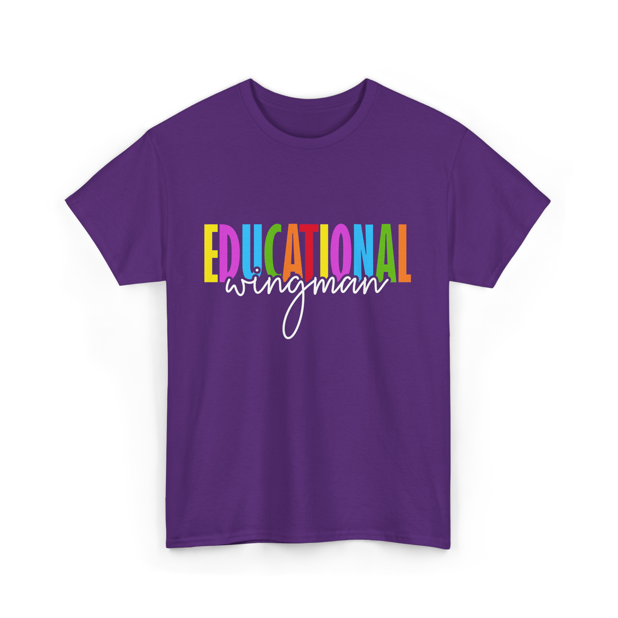 Educational Wingman Teacher Assistant T-Shirt - Purple