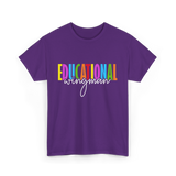 Educational Wingman Teacher Assistant T-Shirt - Purple