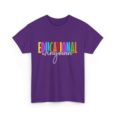 Educational Wingman Teacher Assistant T-Shirt - Purple