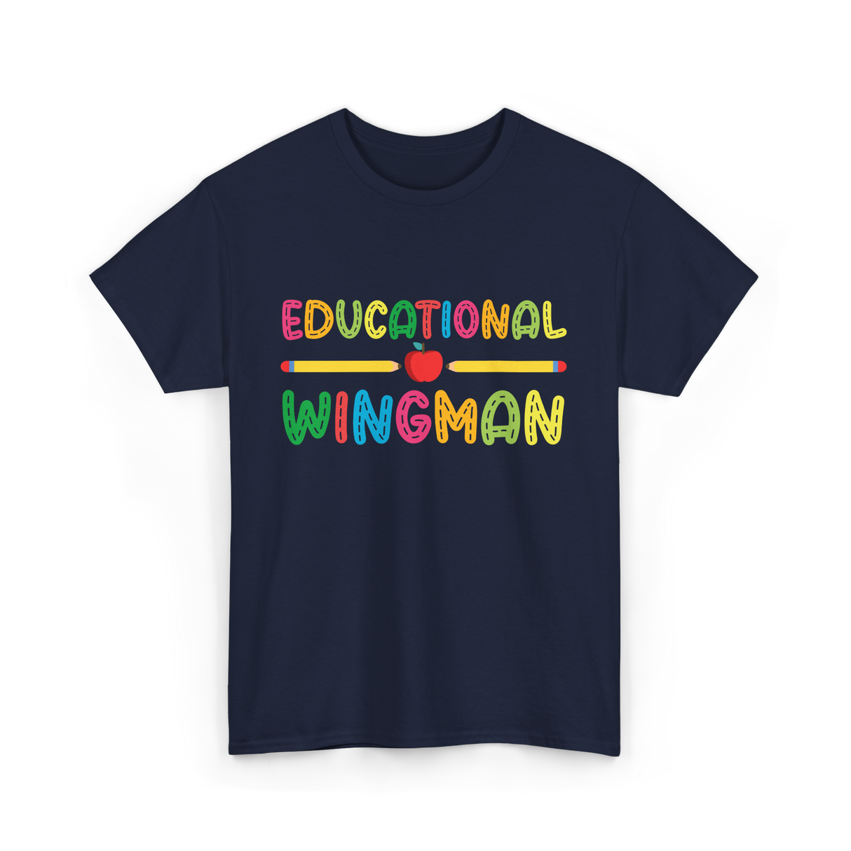 Educational Wingman Teacher Assistant T-Shirt - Navy