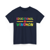 Educational Wingman Teacher Assistant T-Shirt - Navy